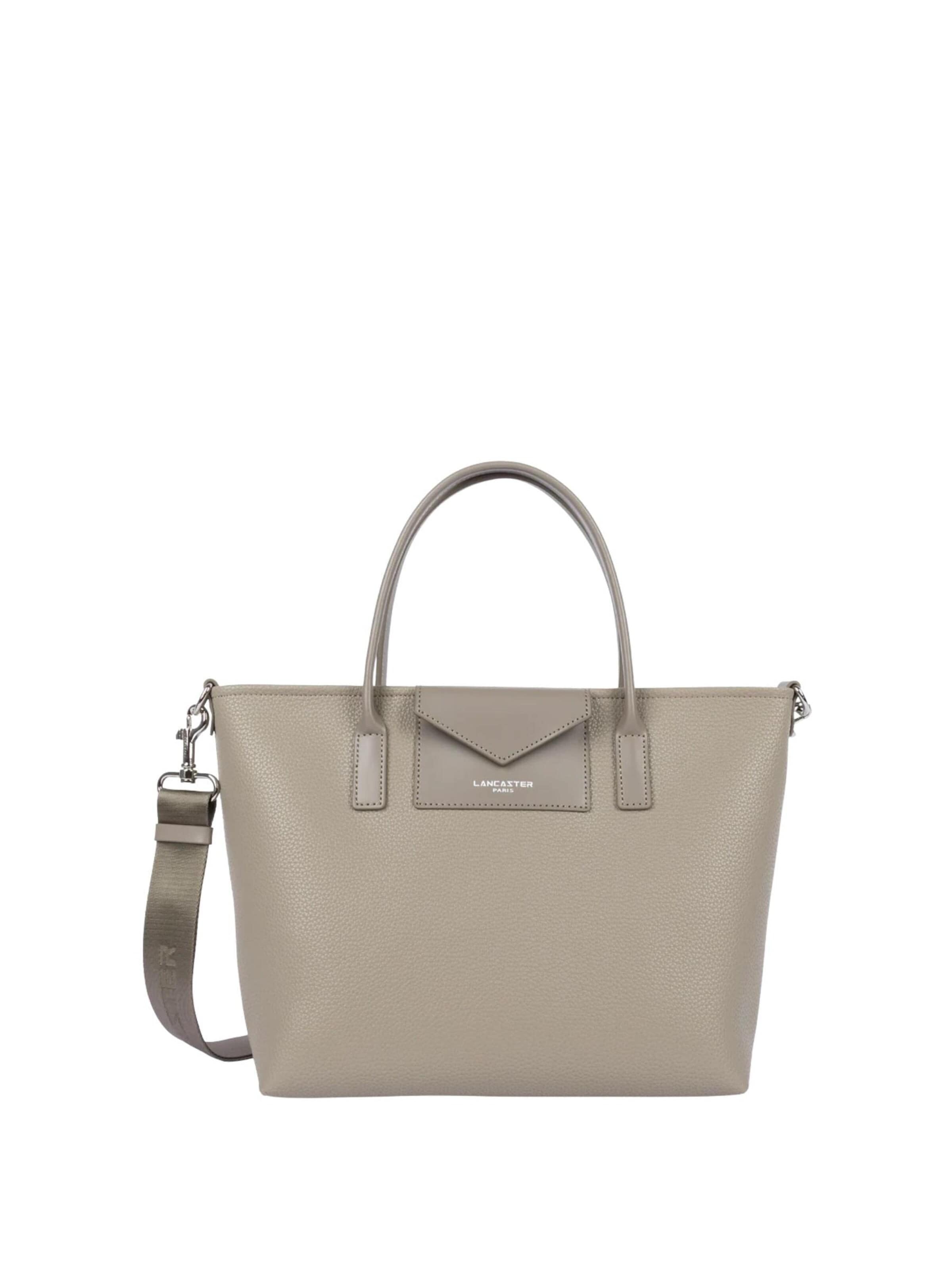 Shopper 'Cabas Maya Double 517-102 Galet Foncé' di LANCASTER Paris in grigio: frontale