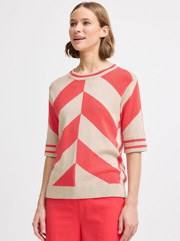 Pull-over ' BYMMMORLA SS GEOMETRIC ' b.young en rouge
