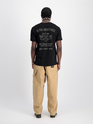 melns ALPHA INDUSTRIES T-Krekls