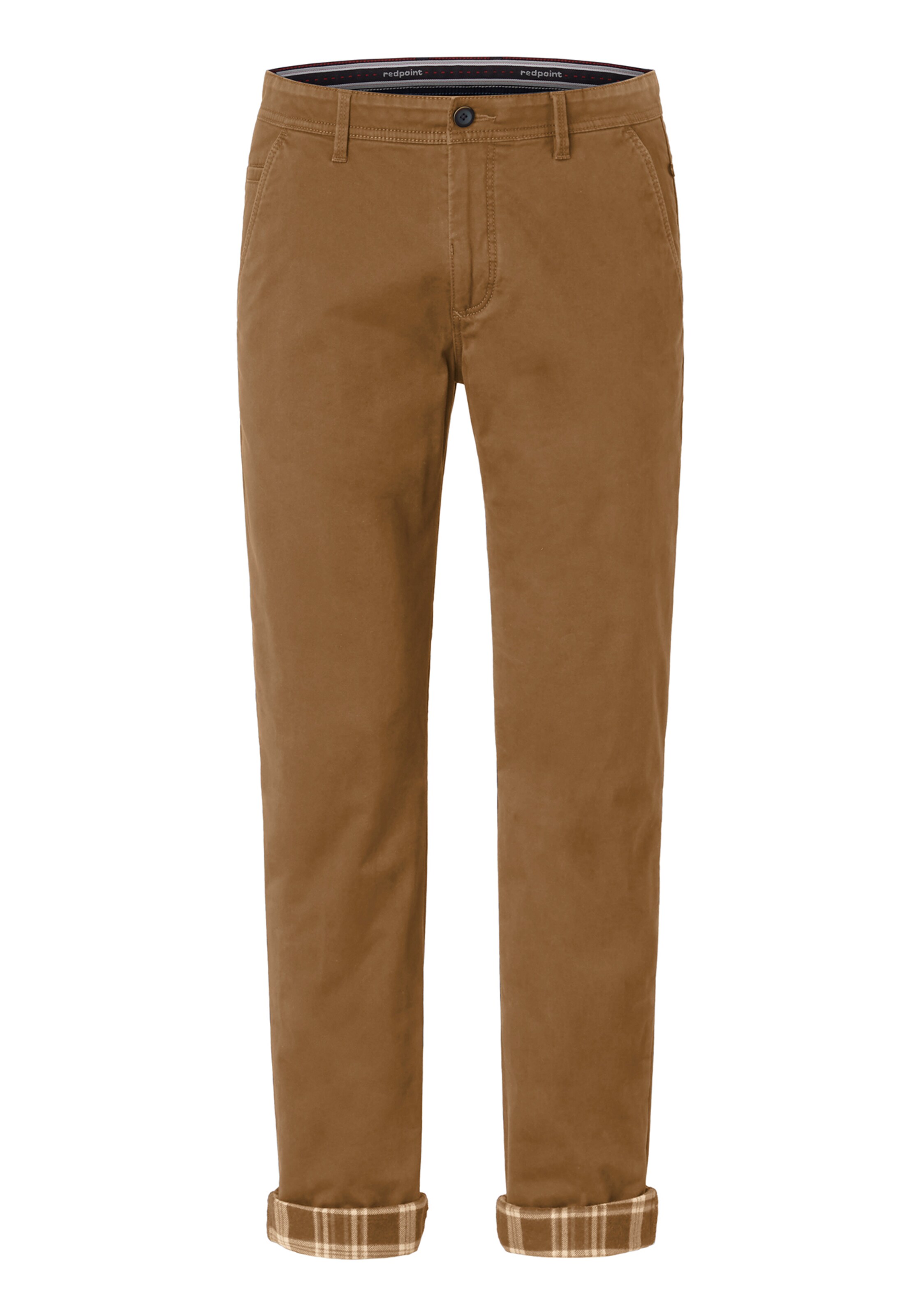 REDPOINT Chino Pants in Brown: front
