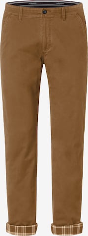 REDPOINT Slim fit Chino Pants in Brown: front