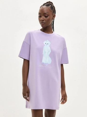 T-shirt 'Spa cat' Cat e Lolette en violet