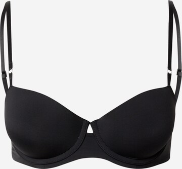 Balconette Sutien de la Calvin Klein pe negru: față