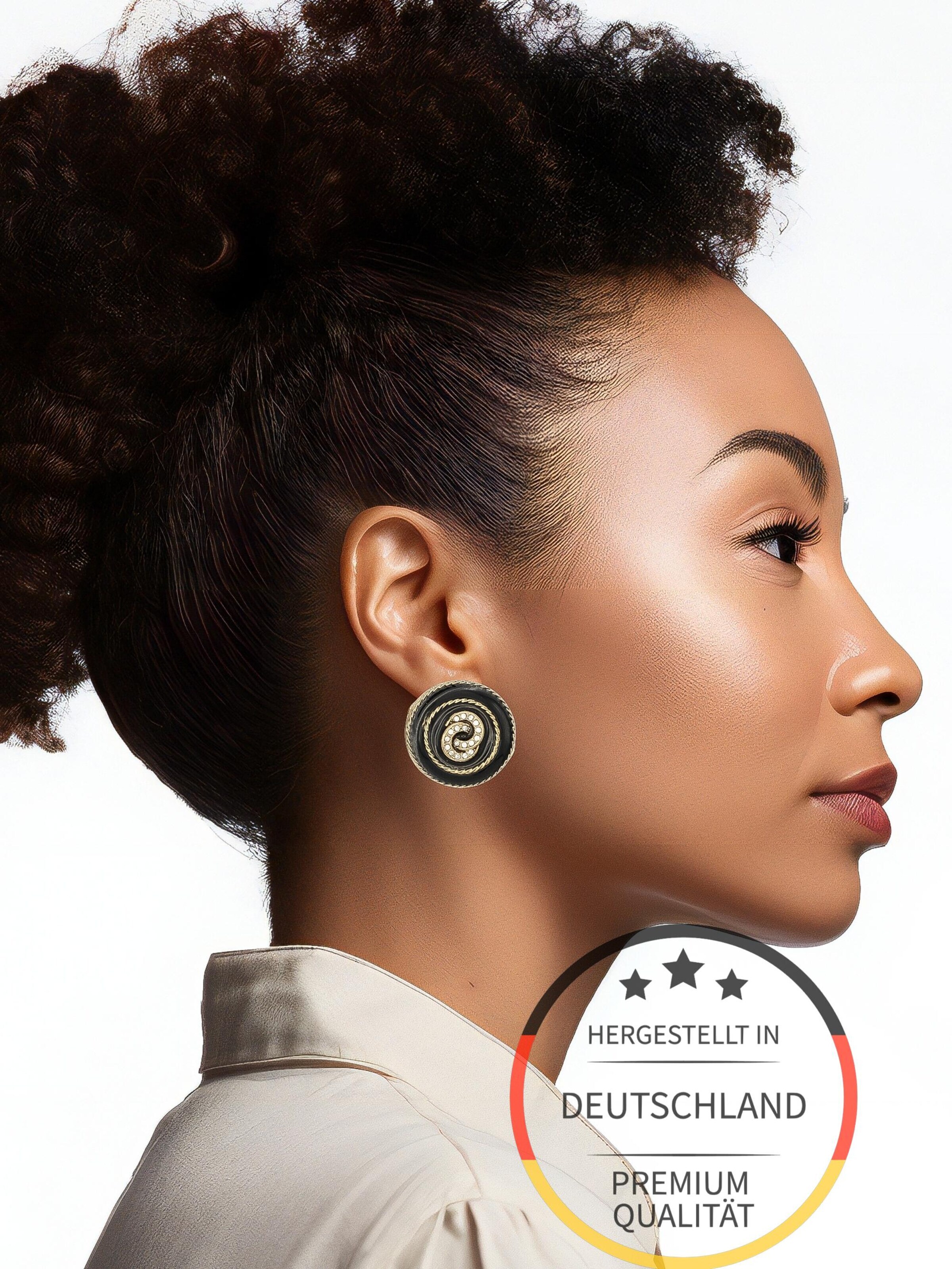 COLLEZIONE ALESSANDRO Earrings 'Stuttgart' in Gold: front