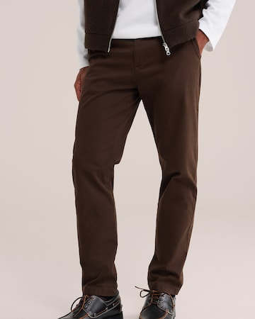 WE Fashion - regular Pantalón chino en marrón: frente