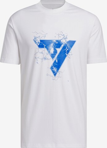 T-Shirt fonctionnel 'Trae Young GFX' ADIDAS PERFORMANCE en blanc : devant
