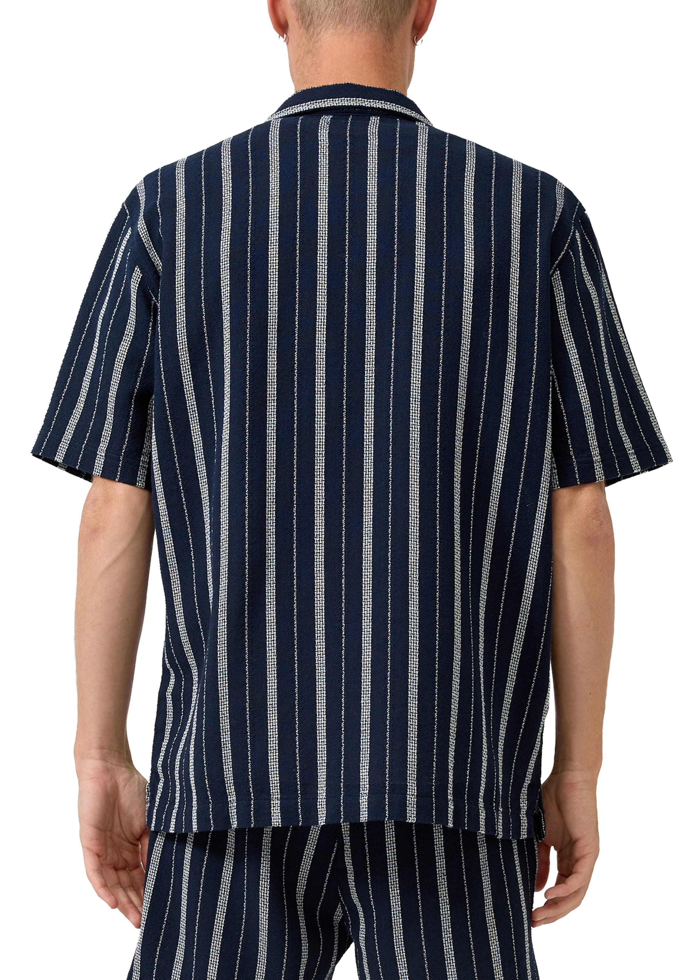 QS Comfort fit Button Up Shirt in Blue