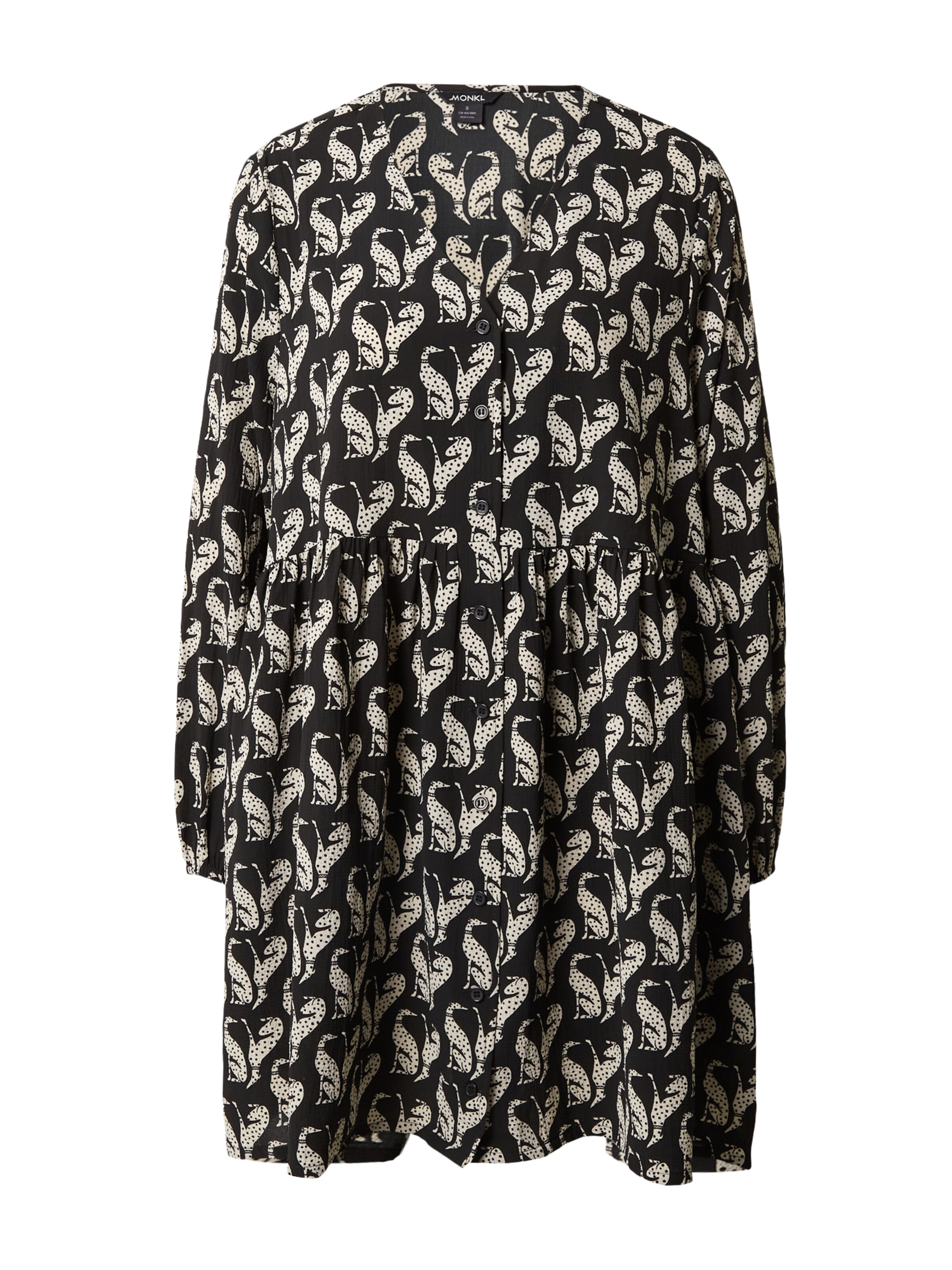 Monki Šaty - Čierna: predná strana