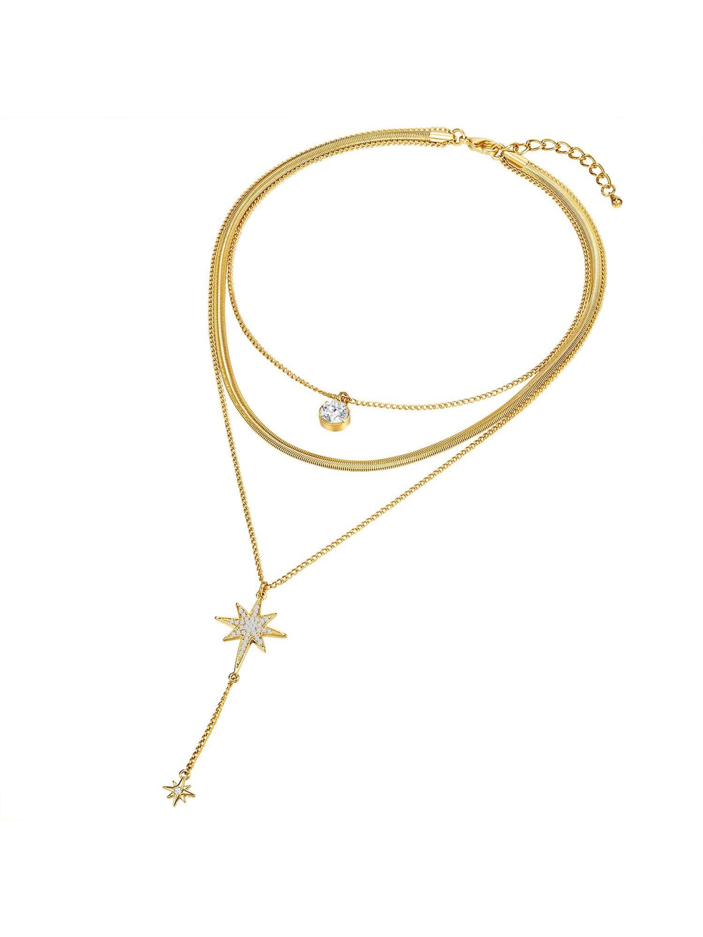 Lulu & Jane Necklace in Gold: front