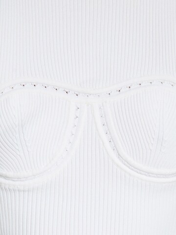 Tops en tricot Bershka en blanc