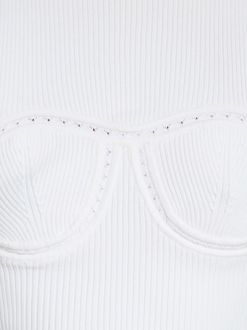 Bershka Knitted top in White