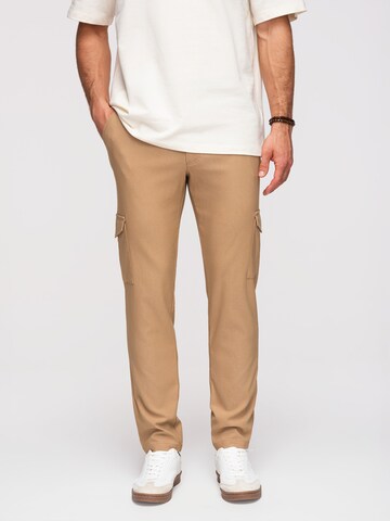 Ombre Regular Cargobroek in Bruin: voorkant