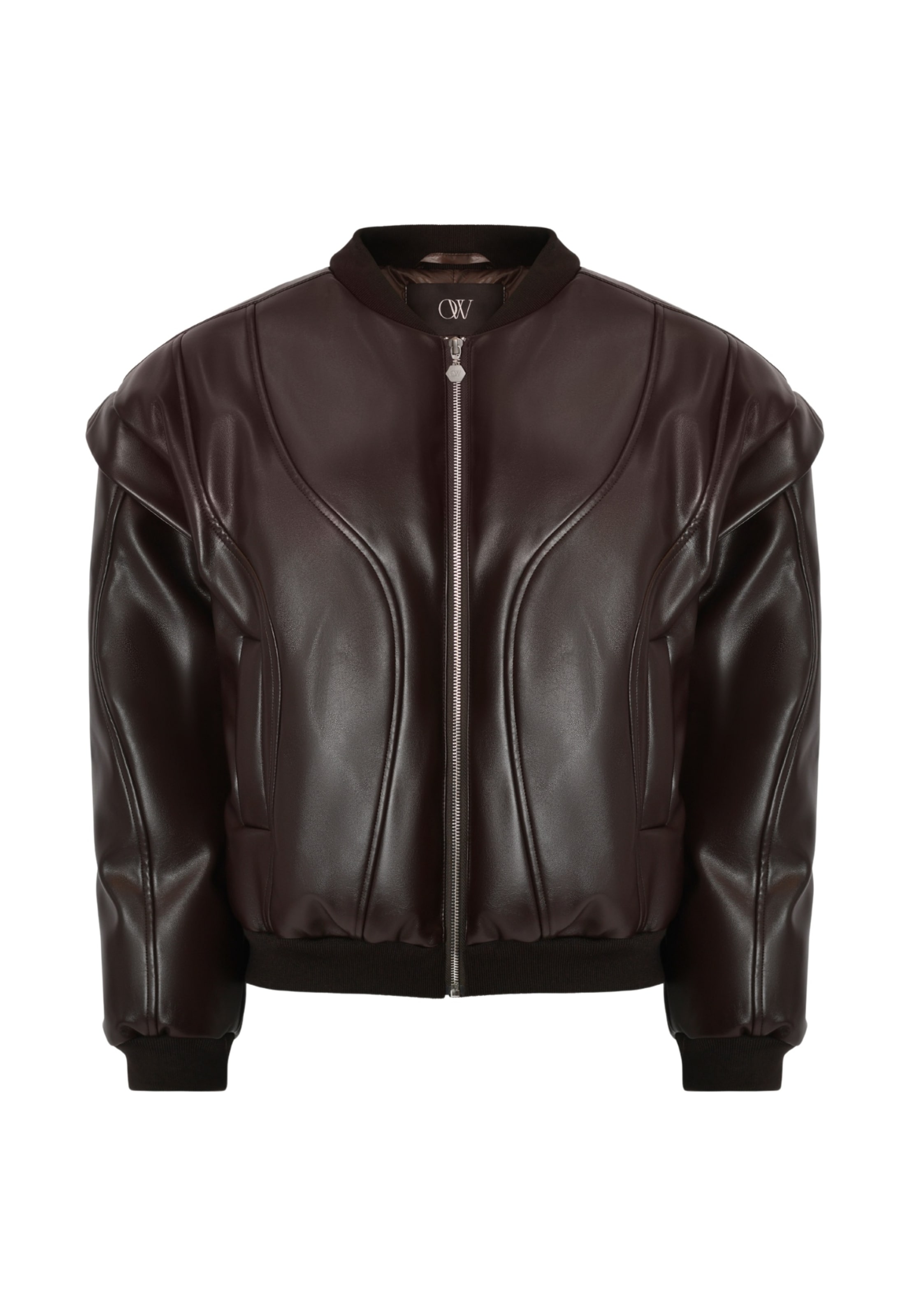 OW Collection Tussenjas 'Valentina' in Bruin: voorkant