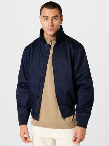 Brandit Between-Season Jacket 'Lord Canterbury' in Blue: front