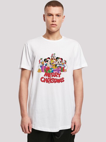 F4NT4STIC Shirt 'Mickey Mouse And Friends Christmas' in White: front
