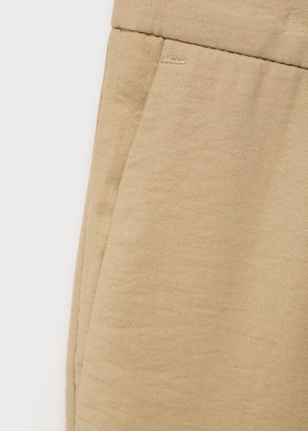 MANGO MAN Regular Pleat-Front Pants 'Vulcano' in Beige