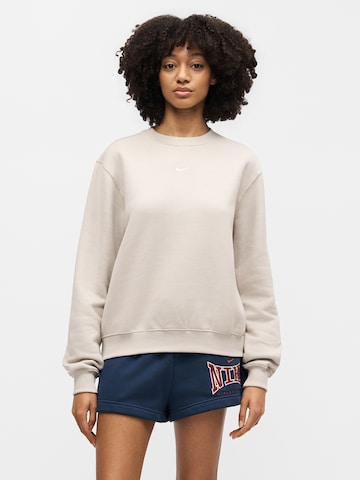 Nike Sportswear Μπλούζα φούτερ σε μπεζ: μπροστά