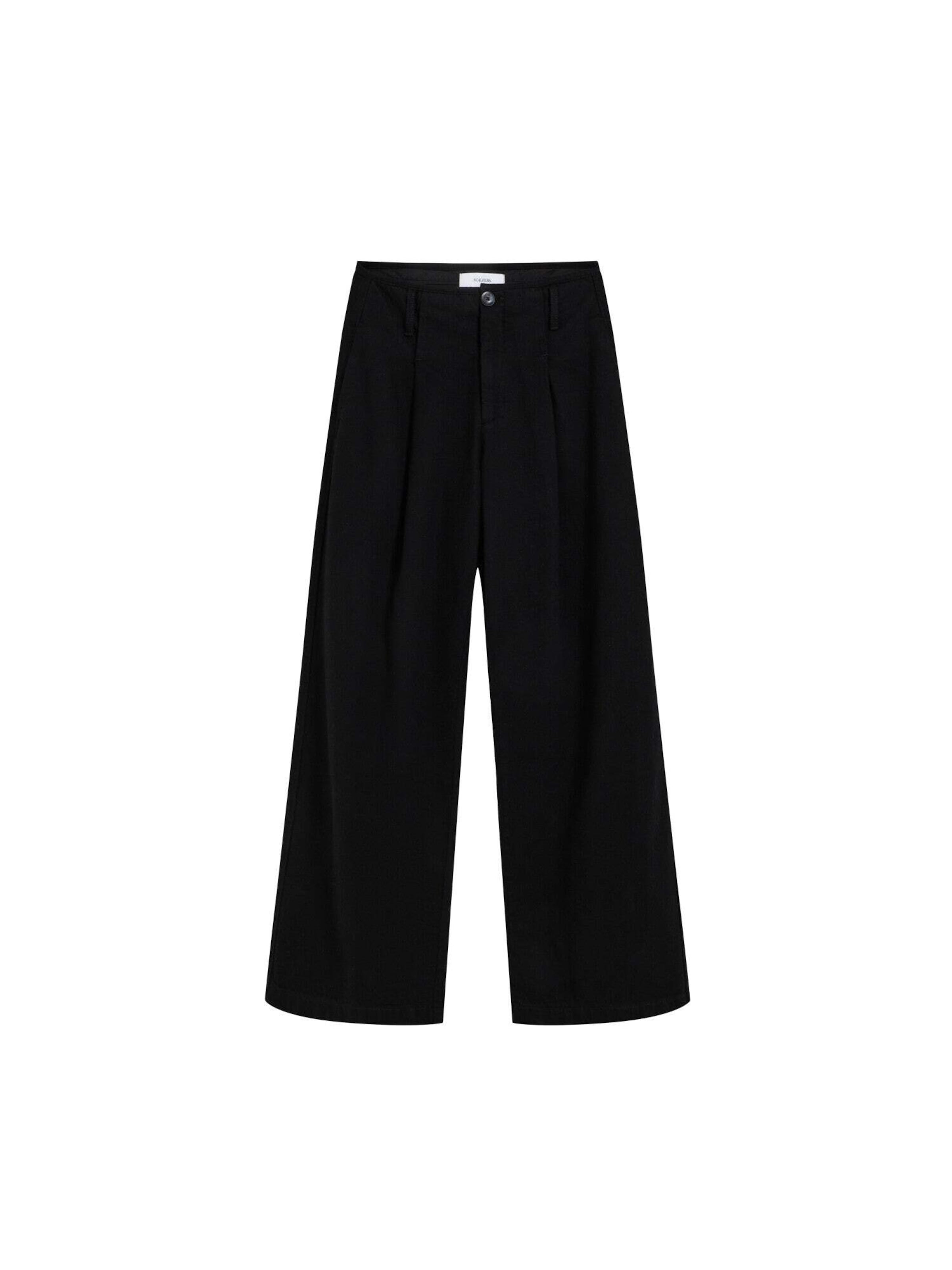 Scalpers Pantalon à pince en noir, Vue avec produit