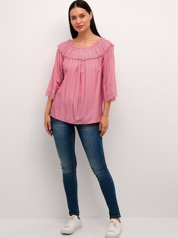 Cream Blouse 'Bea' in Roze