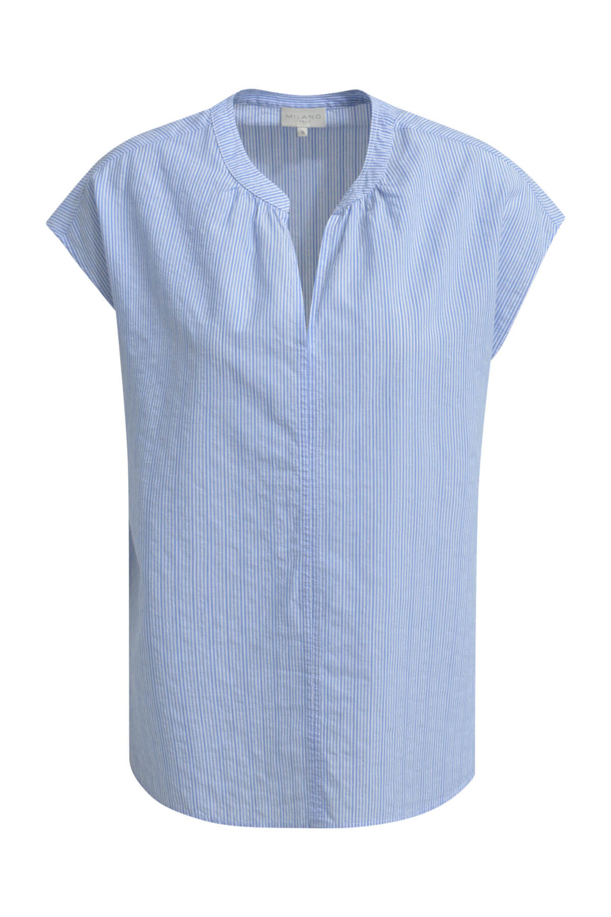 Milano Italy Blouse in Blue: front