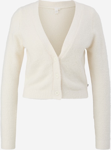 QS Knit cardigan in Beige: front