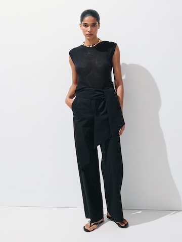 MANGO Wide leg Pants 'Nilly' in Black