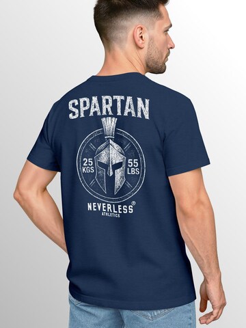Neverless Shirt 'Barbell Sparta' in Blue