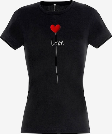 RMK Shirt 'Herz Ballon' in Black: front