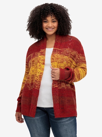 sheego by Joe Browns Knit Cardigan in Red: front