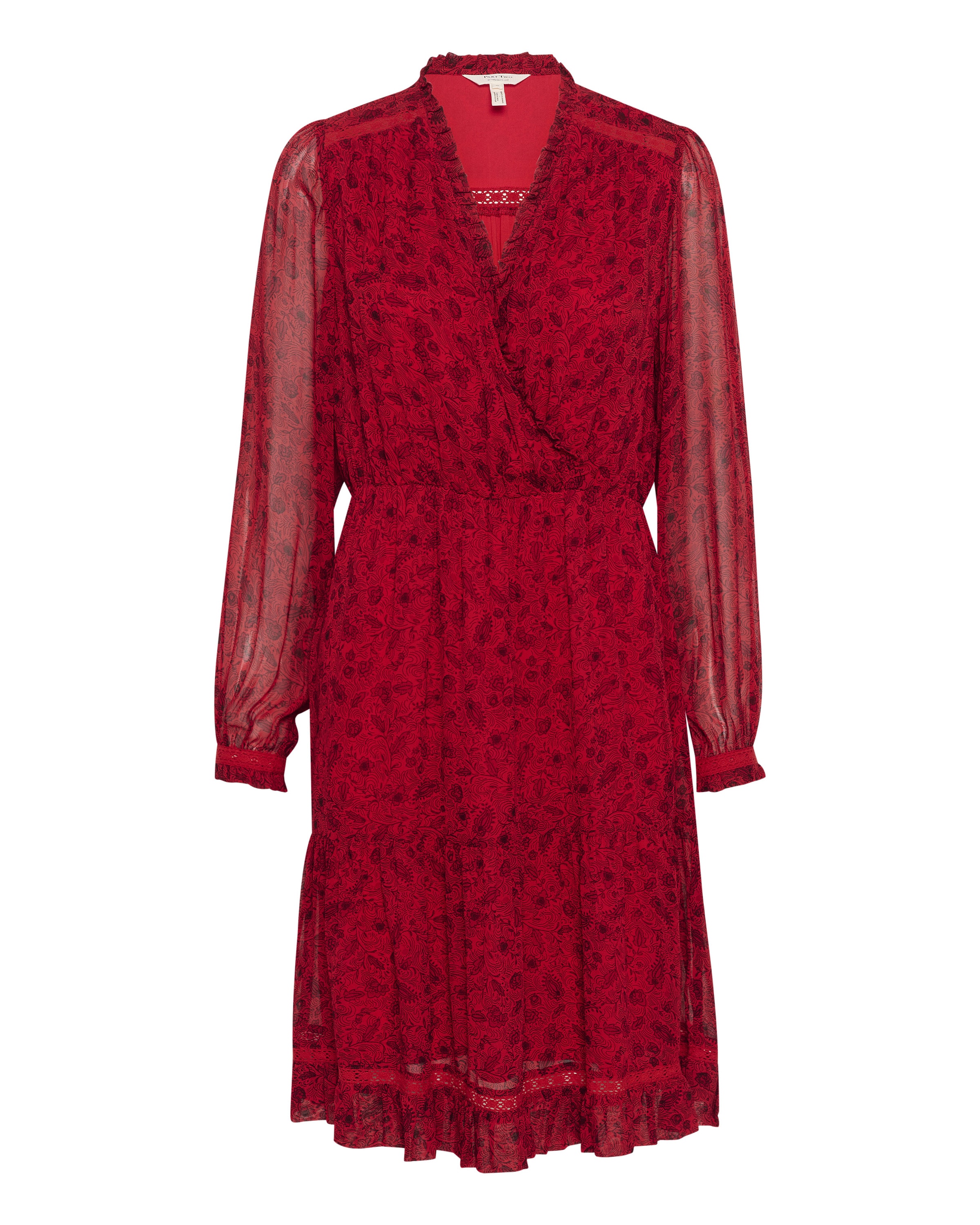 Part Two Jurk 'Munya' in Rood: voorkant