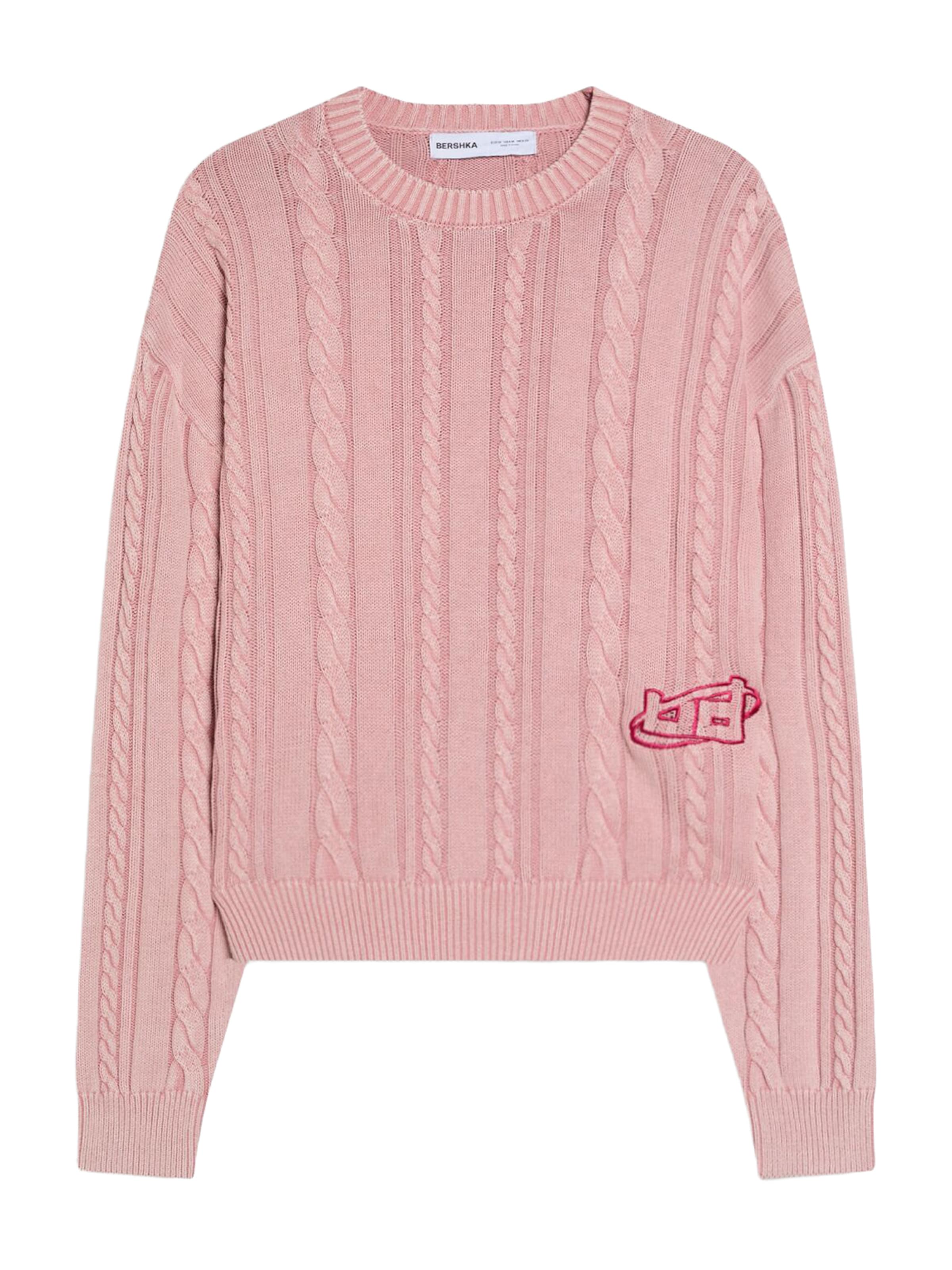 Bershka Pulóver - rózsaszín: elől