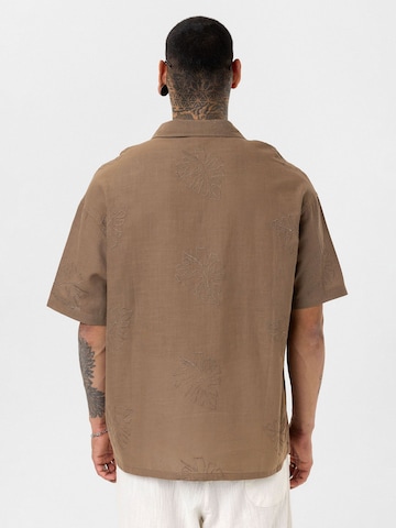 Dandalo Comfort fit Button Up Shirt 'Damian' in Brown