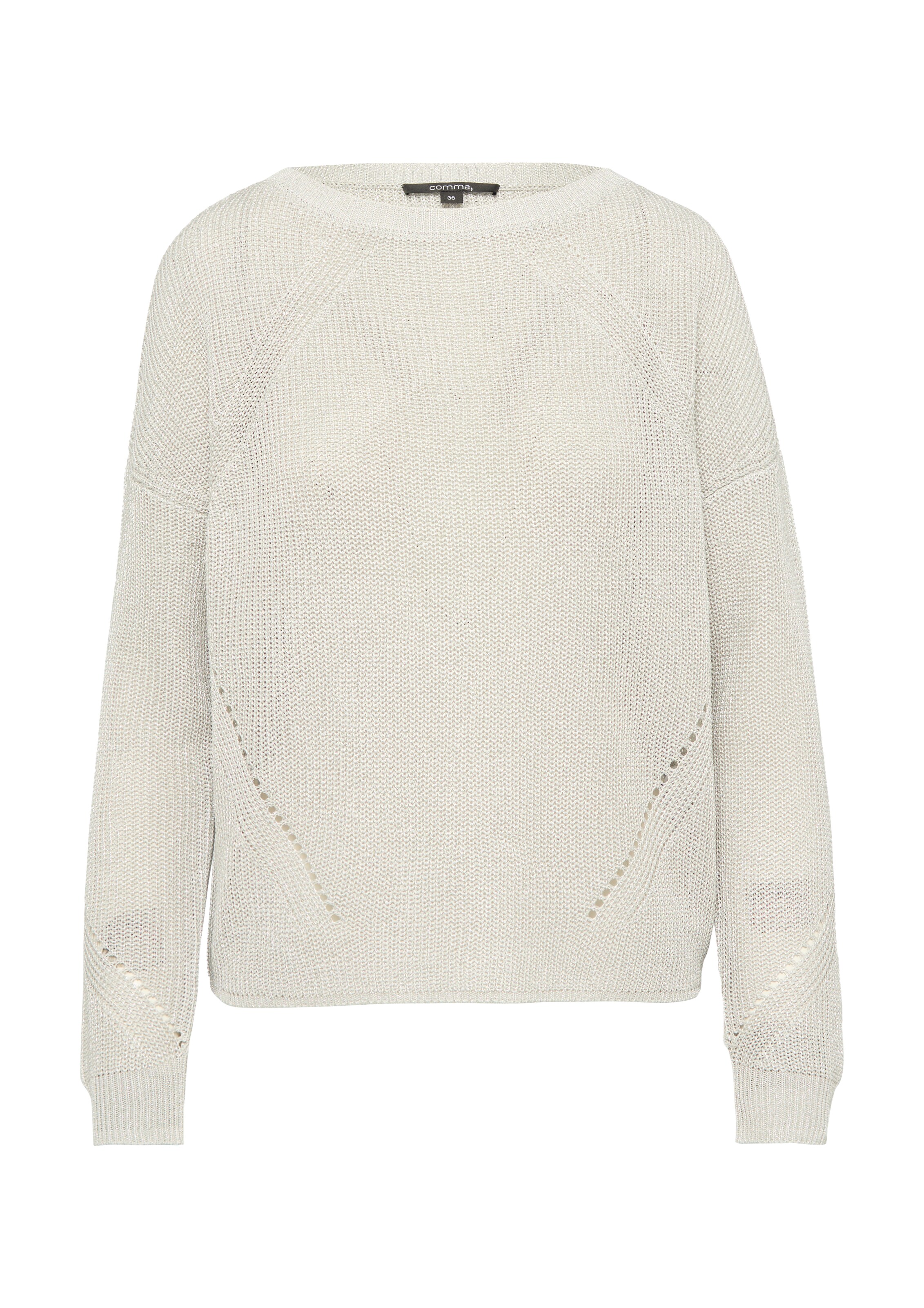 COMMA Pullover in Silber: Vorderseite