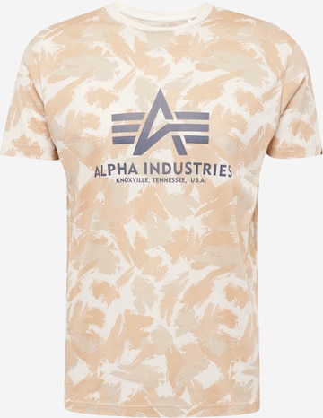 ALPHA INDUSTRIES T-Shirt in Beige: predná strana