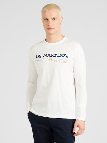 La Martina Shirt in Wit: voorkant