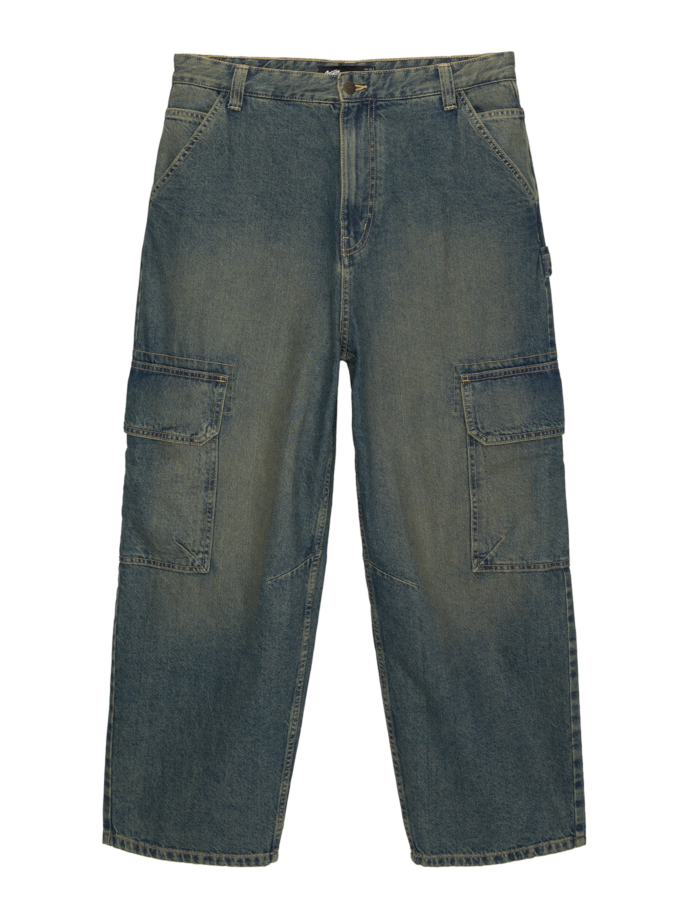 Pull&Bear Wide Leg Cargofarkut värissä sininen: etupuoli