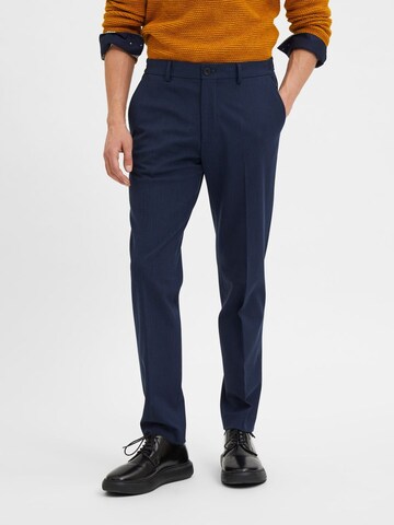 SELECTED HOMME Slim fit Trousers 'Dave' in Blue: front