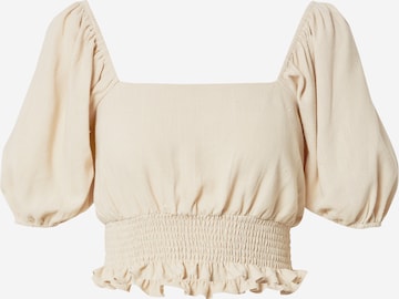 Nasty Gal Blouse in Beige: front