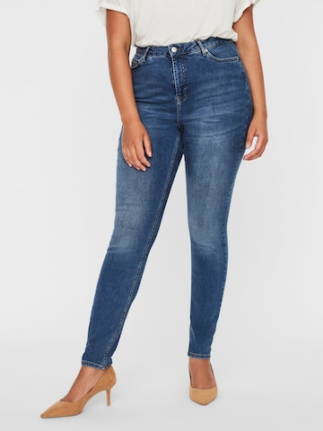 Vero Moda Curve Skinny Kavbojke 'Lora' | modra barva: sprednja stran
