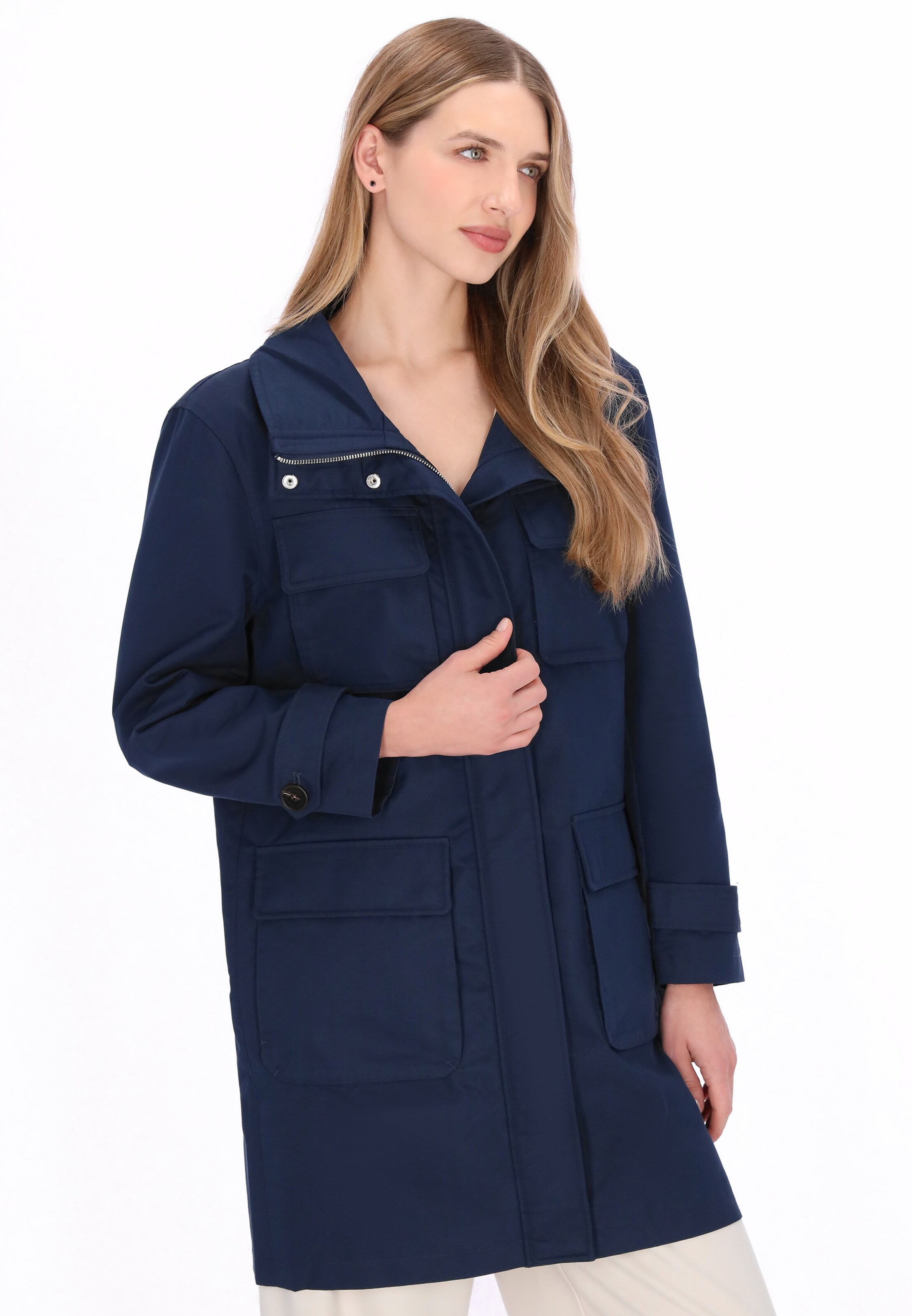 DreiMaster Klassik - Abrigo de entretiempo 'Classic' en azul: frente