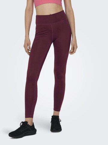 ONLY PLAY Skinny Workout Pants in Red: front