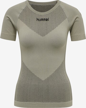 Hummel - Camiseta funcional 'First Seamless' en gris: frente