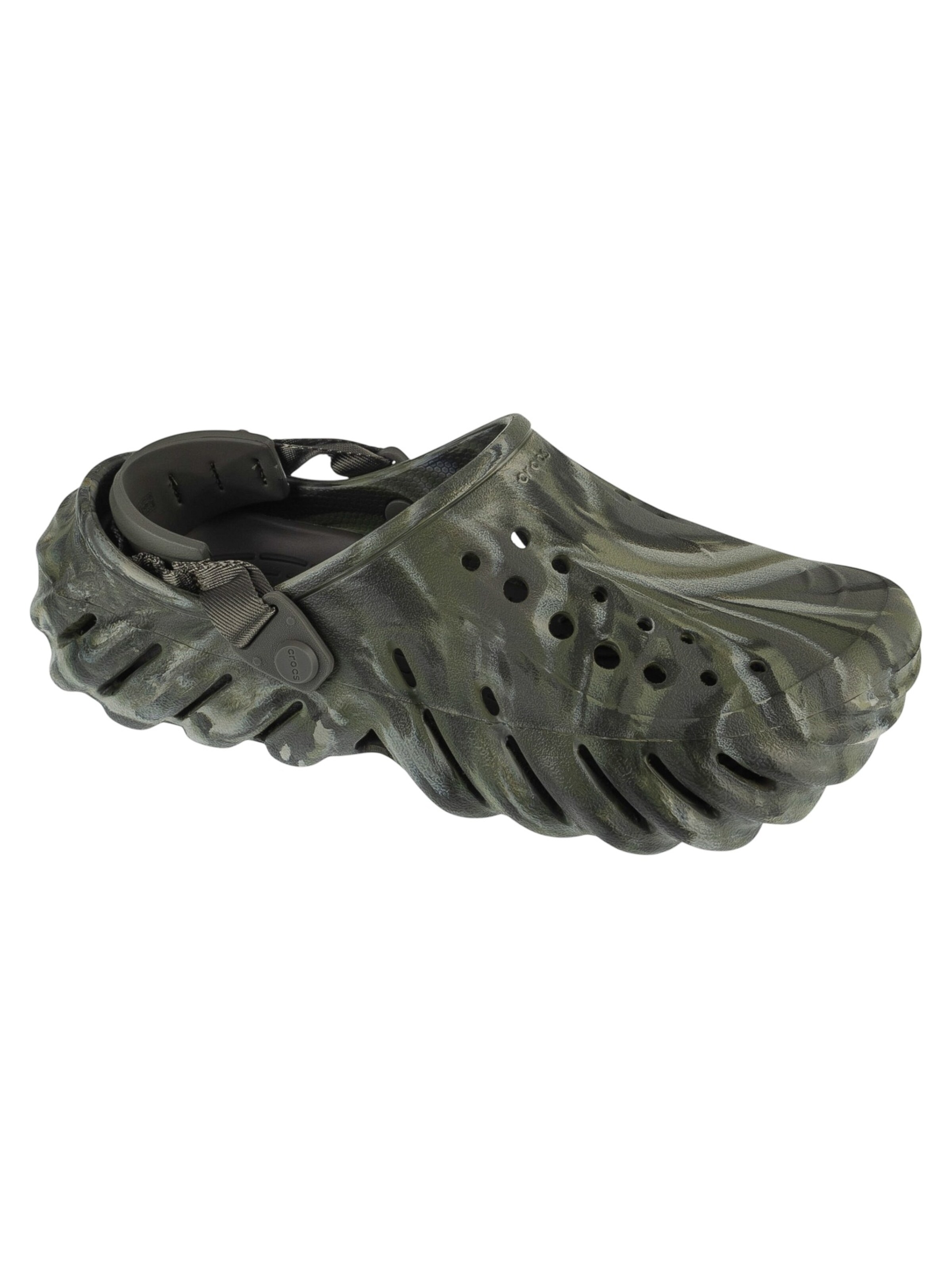 Crocs Clogs 'Echo Marbled' in Green: front