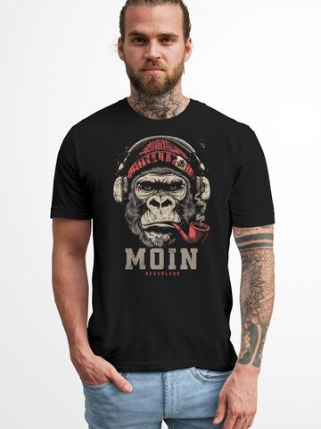 Neverless Shirt 'Moin' in Grey