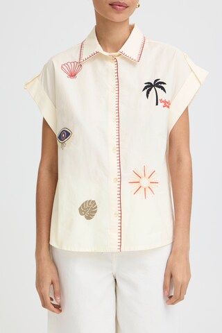 Chemisier 'Jessel ' b.young en beige : devant