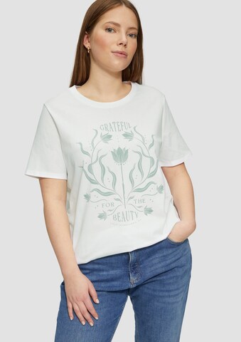 T-shirt QS en blanc : devant
