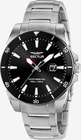 SECTOR Analog Watch in Black: front