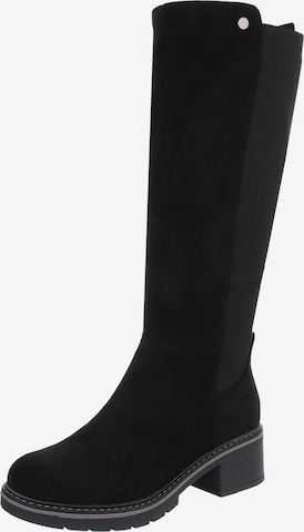 Ital-Design Stiefel in Schwarz: Vorderseite