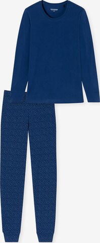 SCHIESSER Pyjama ' Comfort Essentials ' in Blauw: voorkant