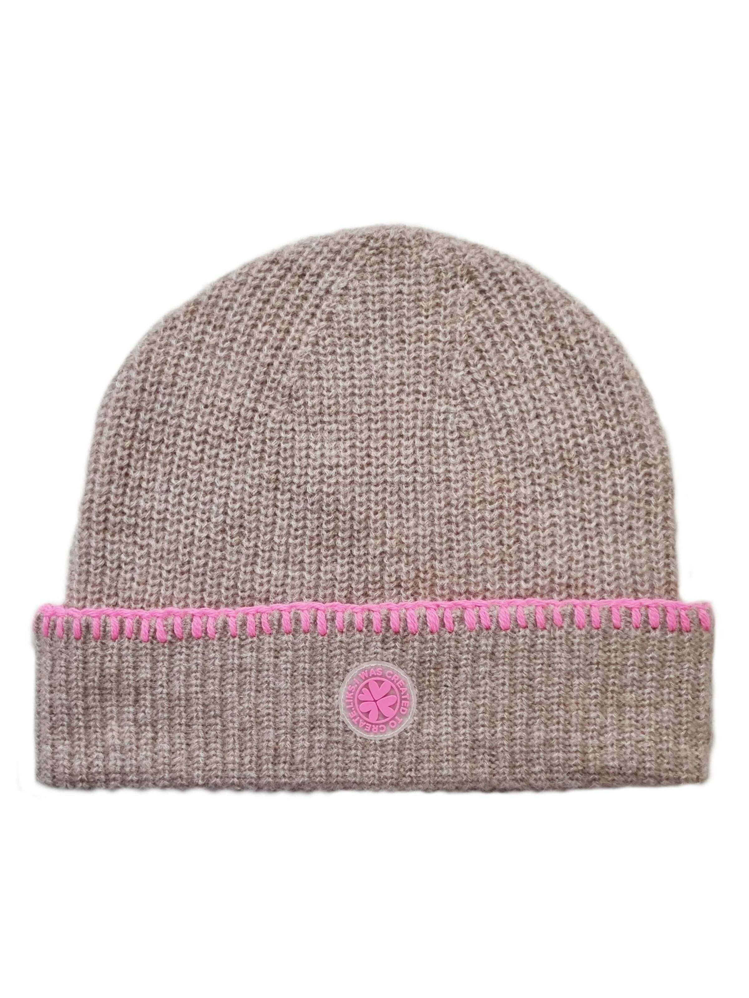 LIKS. Munich Beanie 'Davina' in Beige: front